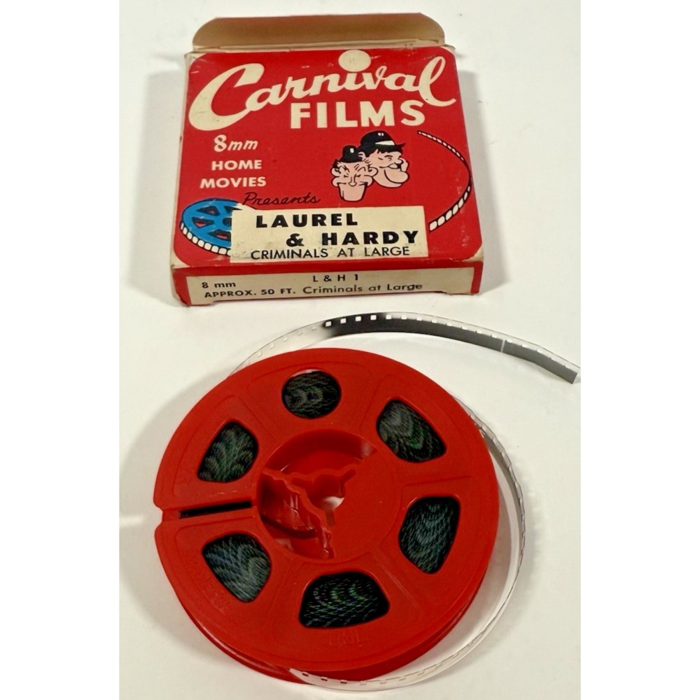 Carnival Films 8mm Home Movie Laurel & Hardy Criminals at Large L&H1 Red Box